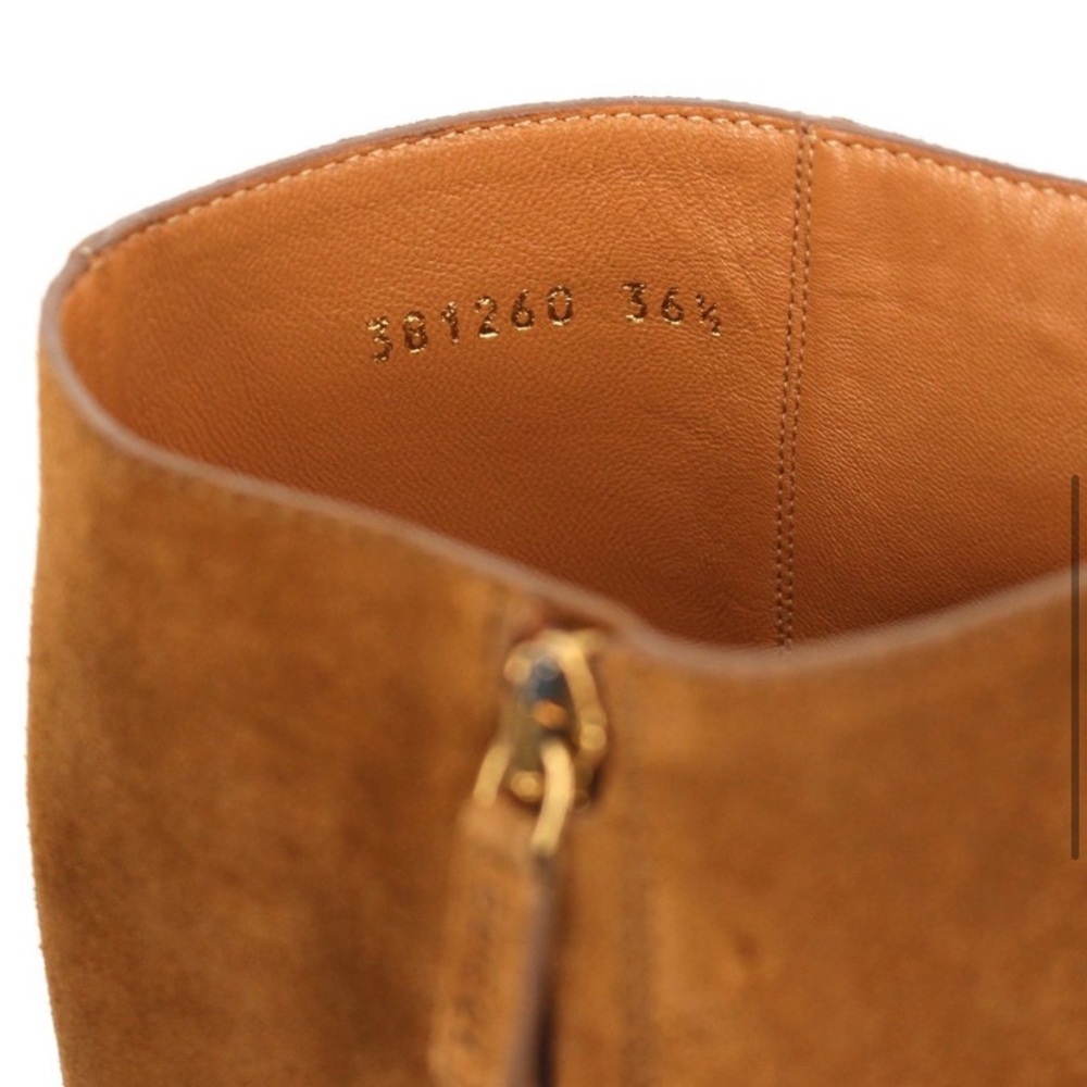 Gucci Abigail Suede Knee High Block
Heeled Buckle Strappy Boots Size 36.5 - Picture 4 of 8